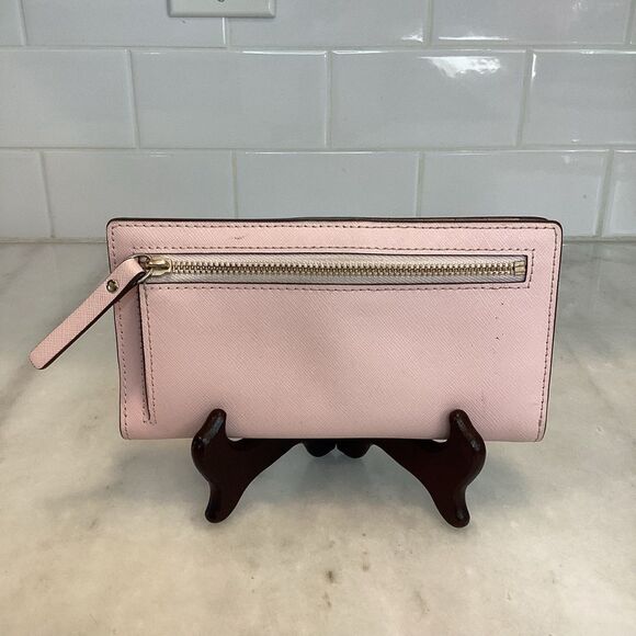 Kate Spade Cross Grain Leather Wallet Sleek Minimalist Design - Picture 4 of 16